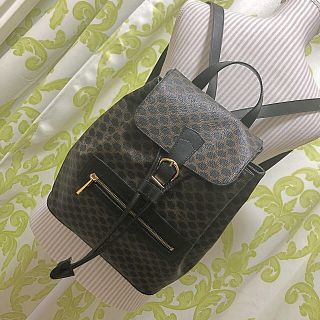 セリーヌ(celine)の来愛さん専用 【超美品】オールドセリーヌ♡マカダム柄 ミニリュック ブラック(リュック/バックパック)