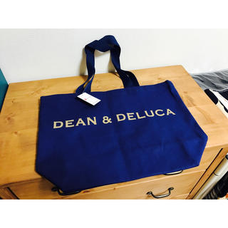ディーンアンドデルーカ(DEAN & DELUCA)の週末限定セール dean&deluca  限定色 エコバック ネイビー×ゴールド(エコバッグ)