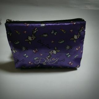 アナスイ(ANNA SUI)の【新品未使用タグ付】アナスイ　デイジー　コラボ　ポーチ②　プリント柄　パープル(ポーチ)