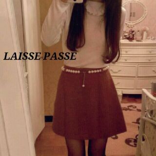 レッセパッセ(LAISSE PASSE)の未使用＊パール　ツイードスカート♡(ミニスカート)