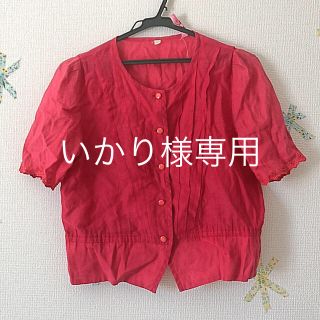 エヘカソポ(ehka sopo)の古着 レトロブラウス 赤(シャツ/ブラウス(半袖/袖なし))