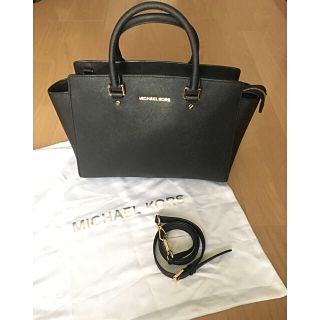 マイケルコース(Michael Kors)のマイケルコース2way セルマ レザー ブラック  黒     大人気商品です！(ショルダーバッグ)