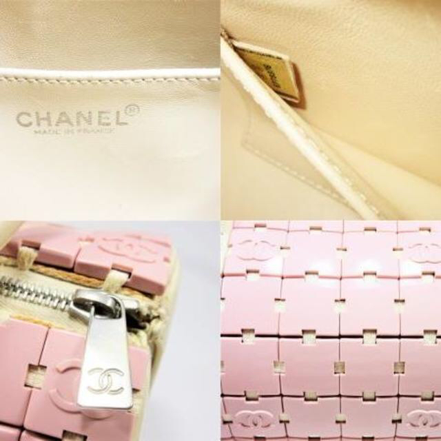 CHANEL(シャネル)のシャネル ハンドバッグ ピンク パズルモチーフ 幅約27cm 数回使用 美品 レディースのバッグ(ハンドバッグ)の商品写真