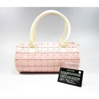 シャネル(CHANEL)のシャネル ハンドバッグ ピンク パズルモチーフ 幅約27cm 数回使用 美品(ハンドバッグ)