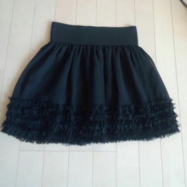 pour la frime(プーラフリーム)の裾フリルスカート レディースのスカート(ミニスカート)の商品写真