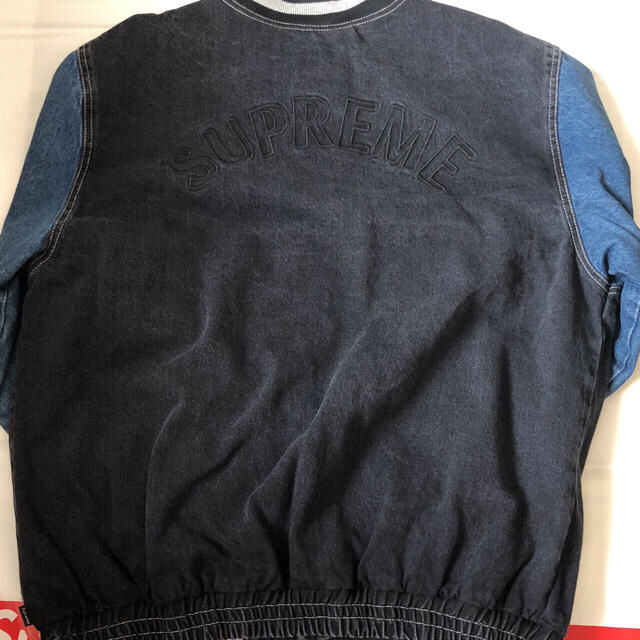 Supreme(シュプリーム)のsupreme denim varsity jacket メンズのジャケット/アウター(Gジャン/デニムジャケット)の商品写真