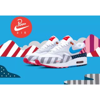 ナイキ(NIKE)のPARRA NIKE AIR MAX 1 28cm ナイキ エアマックス1(スニーカー)