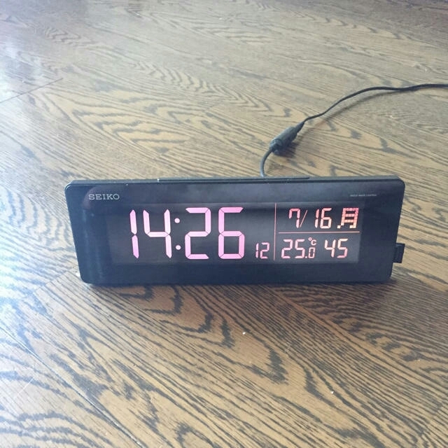 SEIKO(セイコー)のSEIKO 電波時計 DL205K インテリア/住まい/日用品のインテリア小物(置時計)の商品写真