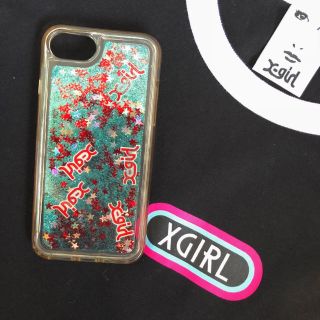 エックスガール(X-girl)の《最終値下げ》X-girl／GLITTER＆LOGO モバイルケース(iPhoneケース)