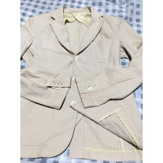 ナノユニバース(nano・universe)の☆断捨離ナノユニバース☆段返り3Bコットン生地ジャケット☆size M(表記L)(テーラードジャケット)