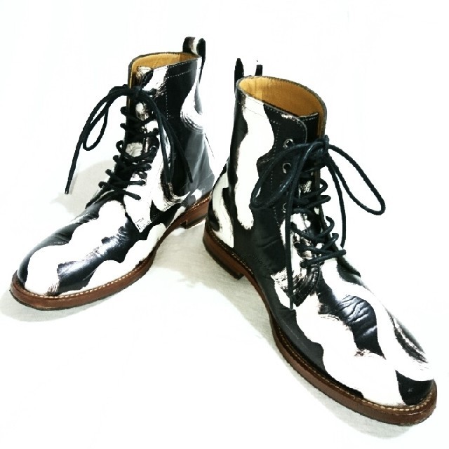 Vivienne Westwood(ヴィヴィアンウエストウッド)のVivienne Westwood MAN/スクイグル柄 アンクルブーツ メンズの靴/シューズ(ブーツ)の商品写真