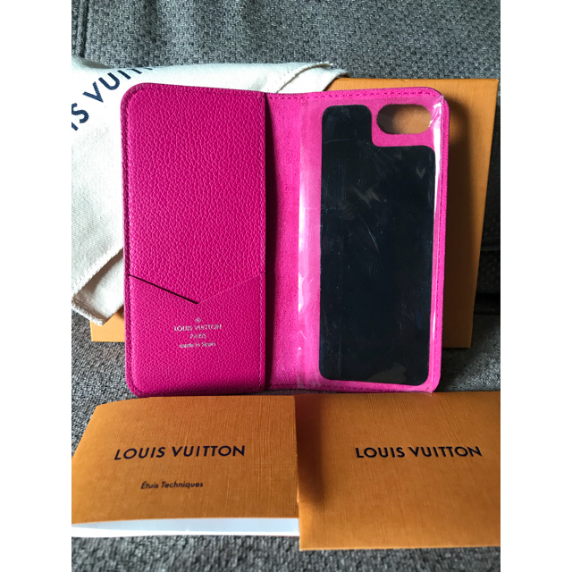 LOUIS VUITTON(ルイヴィトン)のルイ ヴィトン フォリオ ローズ ピンク マヒナ iPhone7 iPhone8 スマホ/家電/カメラのスマホアクセサリー(iPhoneケース)の商品写真