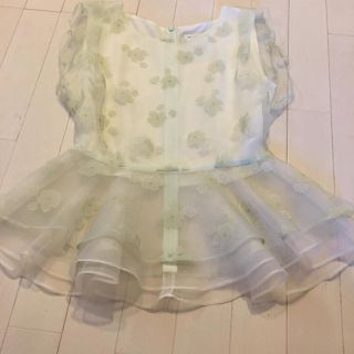 アイズビット(ISBIT)のISBIT♡花柄シフォンブラウス グリーン(シャツ/ブラウス(半袖/袖なし))