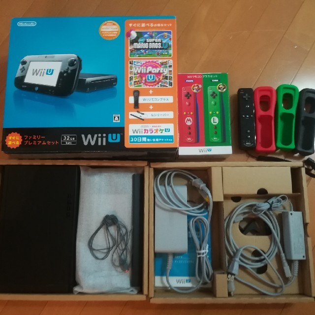 Wii U - WiiUプレミアムセット黒の通販 by ここあ's shop｜ウィーユーならラクマ