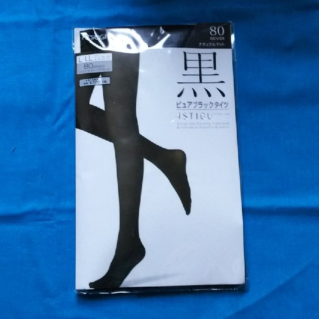Atsugi(アツギ)のATSUGI  タイツ ブラック  80デニール サイズL～ LL レディースのレッグウェア(タイツ/ストッキング)の商品写真