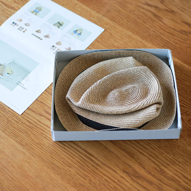 nathan様専用【 超美品☆ mature ha. BOXED HAT 】 レディースの帽子(麦わら帽子/ストローハット)の商品写真