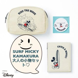 ミッキーマウス(ミッキーマウス)のオトナミューズ6月号付録SURF MICKEY KAMAKURA大人の小物セット(ポーチ)