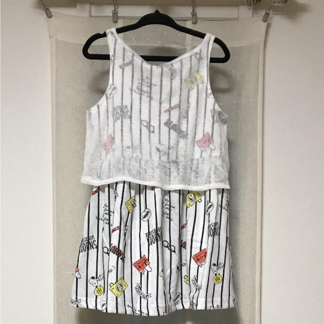 110㎝スヌーピーワンピース キッズ/ベビー/マタニティのキッズ服女の子用(90cm~)(ワンピース)の商品写真