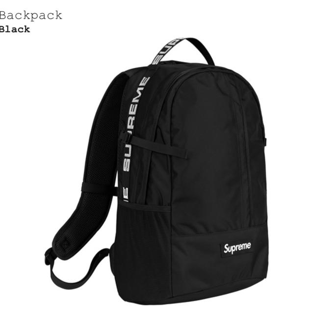 Supreme(シュプリーム)のsupreme backpack black 黒 18ss 2018ss メンズのバッグ(バッグパック/リュック)の商品写真