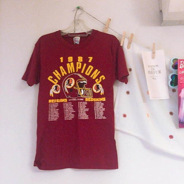 Santa Monica(サンタモニカ)の古着屋購入♡アメフトＴシャツ レディースのトップス(Tシャツ(半袖/袖なし))の商品写真