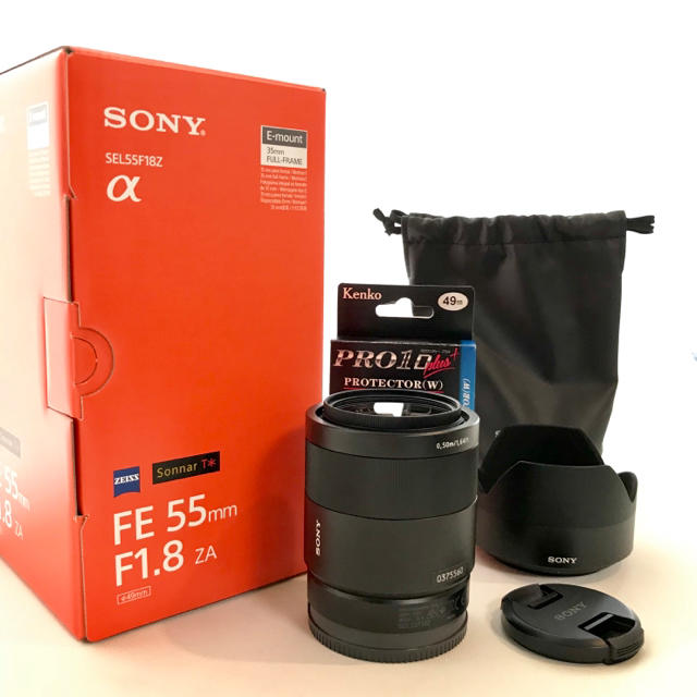 SONY(ソニー)のSONY Carl Zeiss FE 55mm F1.8 【中古】 スマホ/家電/カメラのカメラ(レンズ(単焦点))の商品写真