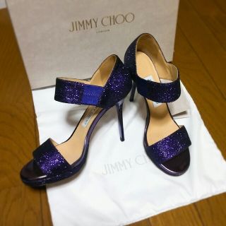 ジミーチュウ(JIMMY CHOO)のサイズ36  ジミーチュウ　ラメサンダル　パープル(サンダル)