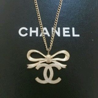 シャネル(CHANEL)のCHANEL リボンネックレス(ネックレス)