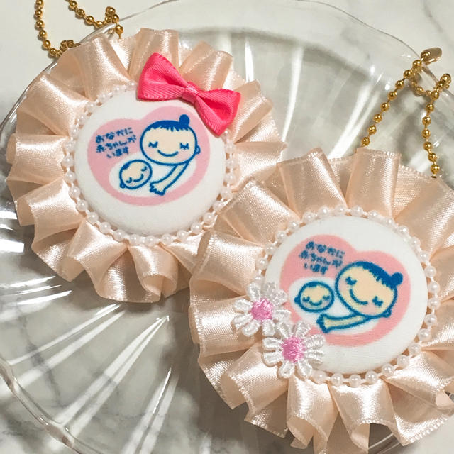 マタニティマーク ピンク♡ ハンドメイドのキッズ/ベビー(マタニティ)の商品写真