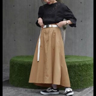 ダブルクローゼット(w closet)のw closet ガチャベルト付きスカート(ロングスカート)