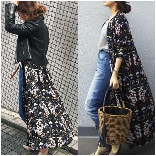 アンレリッシュ(UNRELISH)のUNRELISH  花柄シャツロングワンピース(ロングワンピース/マキシワンピース)