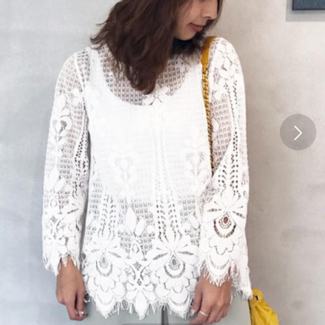 Ameri VINTAGE(アメリヴィンテージ)の【アメリヴィンテージ】FLOWER LACE TOP レーストップス レディースのトップス(シャツ/ブラウス(長袖/七分))の商品写真