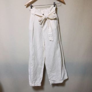 ザラ(ZARA)のZARA リネン ワイドパンツ(カジュアルパンツ)