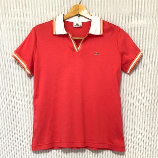 ラコステ(LACOSTE)の【ご予約中】【美品】LACOSTE〈ラコステ〉 Vネック綿シャツ ＊40＊(シャツ/ブラウス(半袖/袖なし))