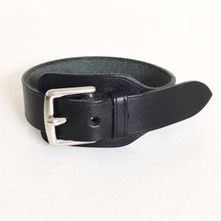 エルメス(Hermes)の新品 エルメス レザーブレスレット ブラック エトリビエール E52(バングル/リストバンド)