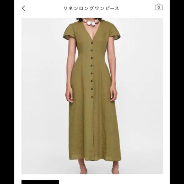 ZARA 新品 リネンロングワンピース