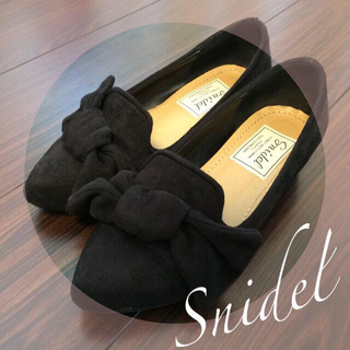 スナイデル(SNIDEL)のSnidel♡リボンスリッポン(ローファー/革靴)