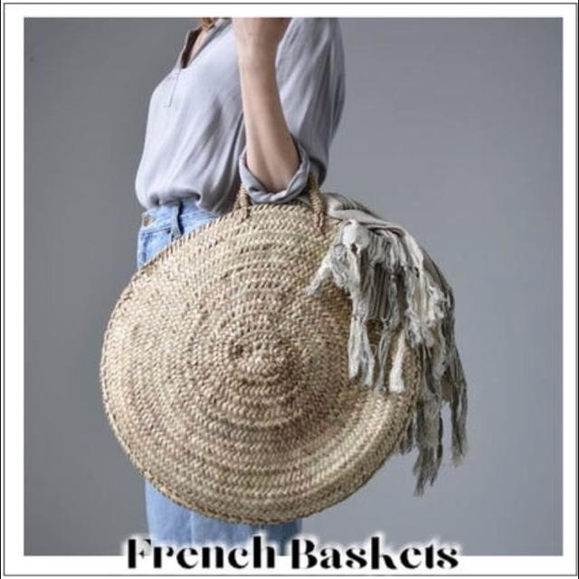 French Basket  丸カゴバッグＬ