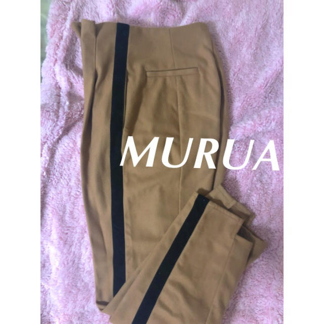 MURUA(ムルーア)のMURUA ラインパンツ🖤 レディースのパンツ(カジュアルパンツ)の商品写真