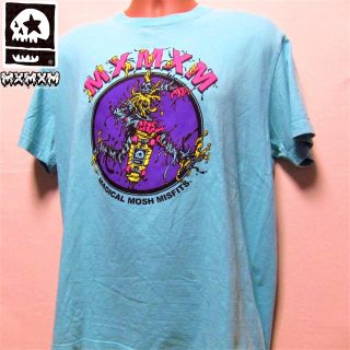 マジカルモッシュミスフィッツ(MAGICAL MOSH MISFITS)のマモミ◆ゾンビTシャツ◆ブルー  (Tシャツ/カットソー(半袖/袖なし))