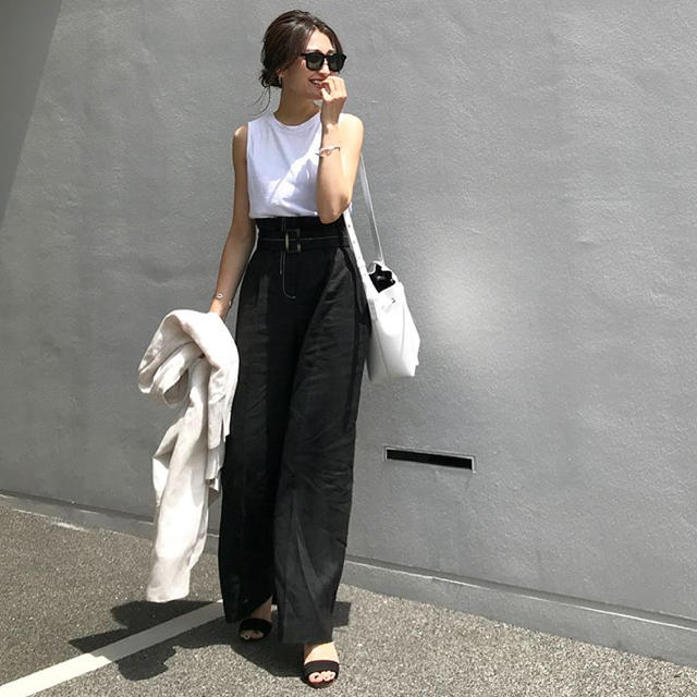 新品☆ZARA ザラ プリーツ入りスカーチョ ロングキュロットパンツ