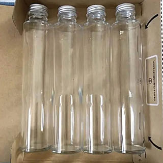 ハーバリウム瓶 円柱型 200mlサイズ 4本(各種パーツ)