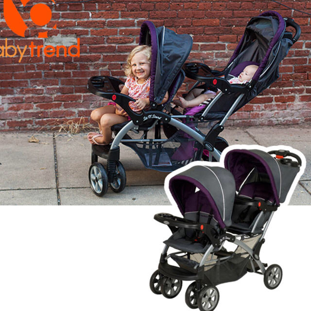 Baby Trend(ベビートレンド)の2人乗り ベビーカー 双子ベビーカー  キッズ/ベビー/マタニティの外出/移動用品(ベビーカー/バギー)の商品写真