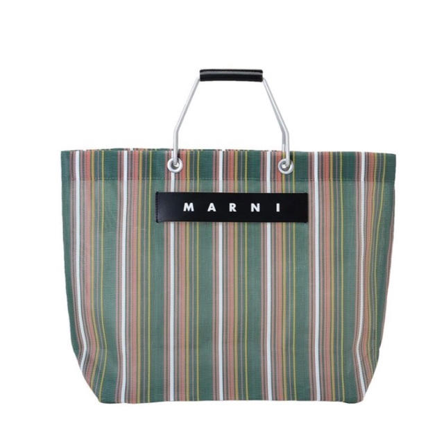 Marni(マルニ)のマルニ フラワー カフェ ストライプ バッグ レディースのバッグ(かごバッグ/ストローバッグ)の商品写真