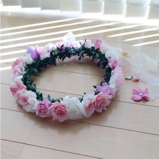 花かんむり♡ラプンツェル♡ピンク(ヘアアクセサリー)