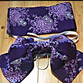 問屋にて購入  作り帯 紫 ラメ(浴衣)