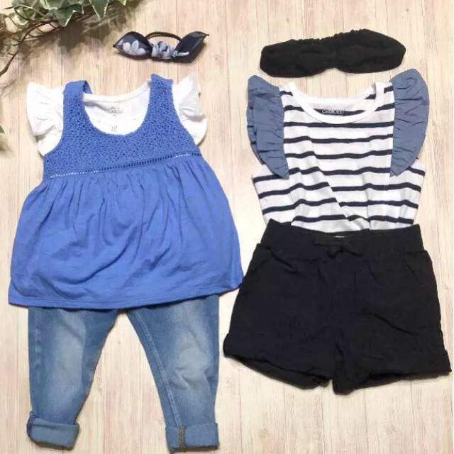 Old Navy(オールドネイビー)の【OLD NAVY 夏コーデ☆2点SET 美品】オールドネイビー 100 キッズ/ベビー/マタニティのキッズ服女の子用(90cm~)(Tシャツ/カットソー)の商品写真