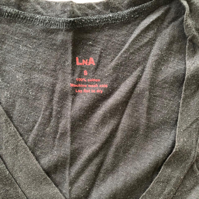 LnA(エルエヌエー)のLnA sizeS ブラック ディープV  レディースのトップス(Tシャツ(半袖/袖なし))の商品写真
