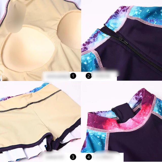 XXLサイズ♡長袖ラッシュガード紫 2XL レディースの水着/浴衣(水着)の商品写真