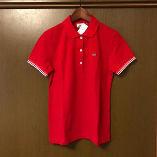 ラコステ(LACOSTE)の【こまちか様】新品☆ラコステ 半袖 L ポロシャツ 42 赤 LACOSTE(ポロシャツ)