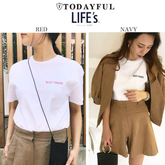 TODAYFUL(トゥデイフル)のtodayful Tシャツ レッド レディースのトップス(Tシャツ(半袖/袖なし))の商品写真